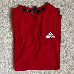 Red Adidas t-shirt
